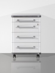 Pro Büro-Rollcontainer in Licht-grau, abschließbar 42 x 60 x 48 Pro Büro-Rollcontainer in Licht-grau, abschließbar 42 x 60 x 48