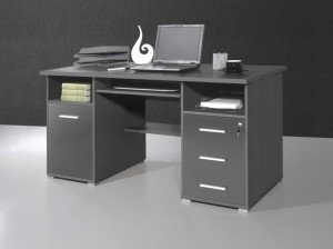 Conni Büro-PC-Computer-Schreibtisch in anthrazit 145 x 75 x 70 Conni Büro-PC-Computer-Schreibtisch in anthrazit 145 x 75 x 70