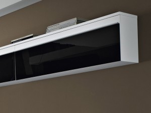 Steel Hänge-Schrank Glas-Front schwarz / weiß 100 x 40 x 30 Steel Hänge-Schrank Glas-Front schwarz / weiß 100 x 40 x 30
