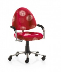 Mayer Freaky verstellbarer Kinder- / Jugenddrehstuhl perlsilber / rot gemustert Mayer Freaky verstellbarer Kinder- / Jugenddrehstuhl perlsilber / rot gemustert