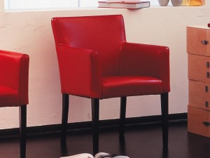 Jan Kurtz Guzz Sessel / Colonialsessel wenge / Leder rot Jan Kurtz Guzz Sessel / Colonialsessel wenge / Leder rot