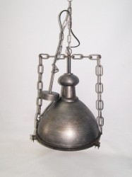XXL Factory Hängelampe 46 cm Industrie Lampe Deckenlampe Metall grau Shabby Loft XXL Factory Hängelampe 46 cm Industrie Lampe Deckenlampe Metall grau Shabby Loft