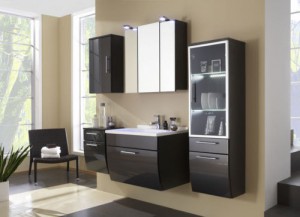Design Badezimmer Badmöbel Badezimmermöbel Waschtisch Hochglanzfront anthrazit 5tlg. NEU Design Badezimmer Badmöbel Badezimmermöbel Waschtisch Hochglanzfront anthrazit 5tlg. NEU