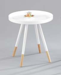 Beistelltisch Couchtisch Tisch MDF weiß natur massiv Holz Beistelltisch Couchtisch Tisch MDF weiß natur massiv Holz