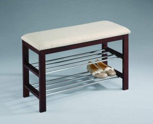 Schuhbank Sitzbank Schuhsitzbank gepolstert Massivholz Schuhablage Chrom Schuhbank Sitzbank Schuhsitzbank gepolstert Massivholz Schuhablage Chrom