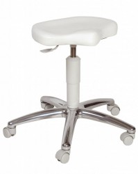 Mayer Funktion Arzthocker / Praxishocker mit Sattelsitz in lichtgrau / weiß Mayer Funktion Arzthocker / Praxishocker mit Sattelsitz in lichtgrau / weiß